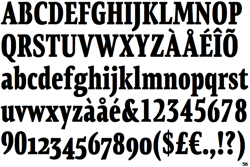 PF Centro Serif Compressed Bold