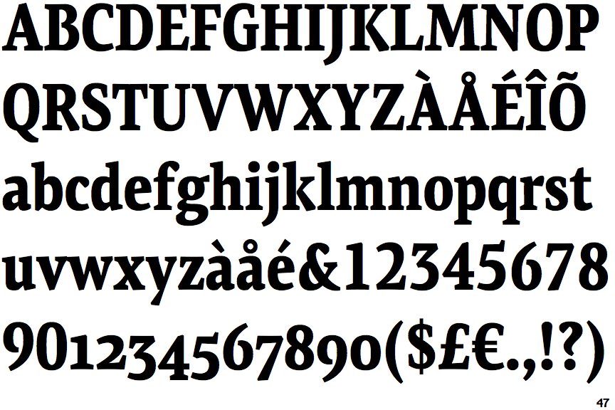 PF Centro Serif Extra Condensed Bold