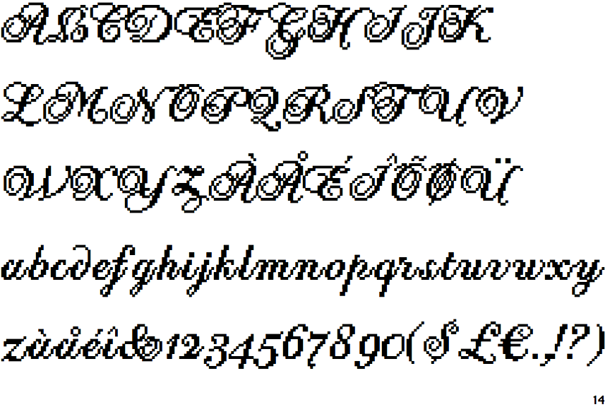 Identifont - PF Pixelscript