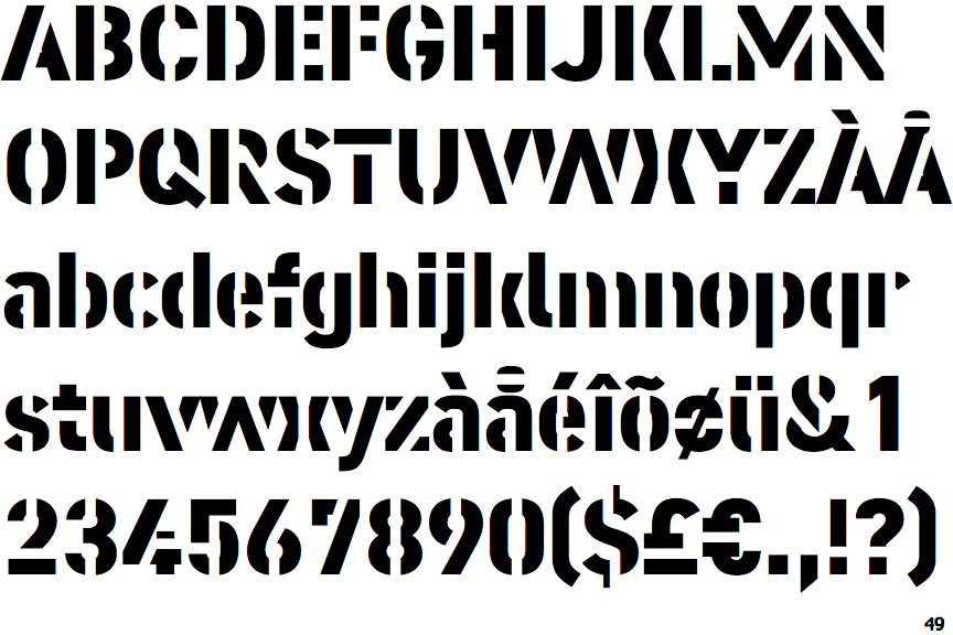 DIN 2014 Stencil Open Extra Bold