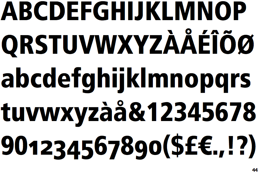 Identifont FreeSet Condensed Bold