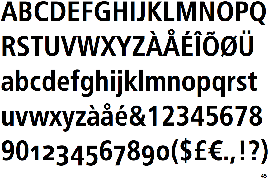 FreeSet Condensed Demi Bold