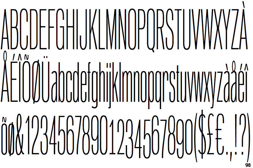 PG Grotesque Compressed Thin