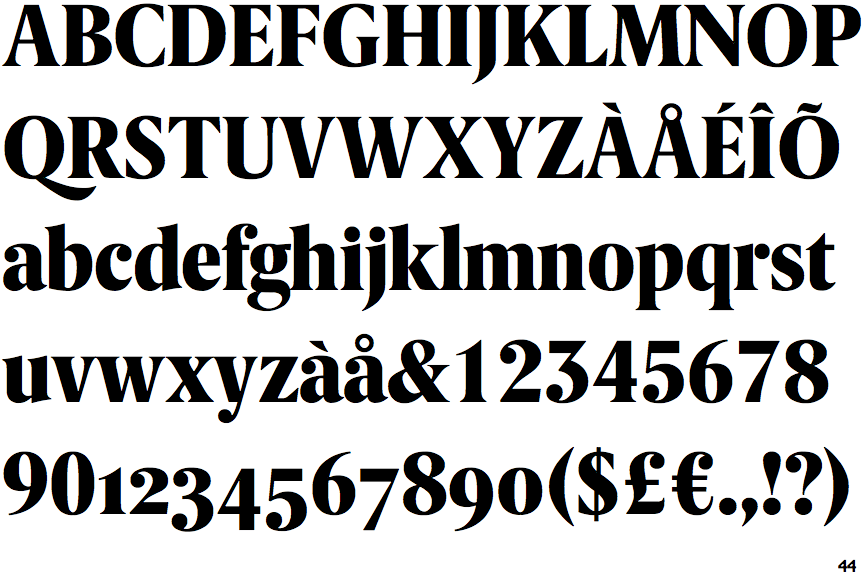 Berlingske Serif Condensed Black