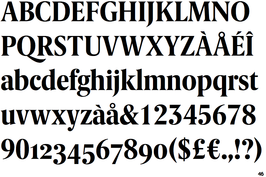 Berlingske Serif Condensed Bold