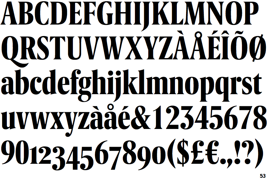 Berlingske Serif Extra Condensed Bold