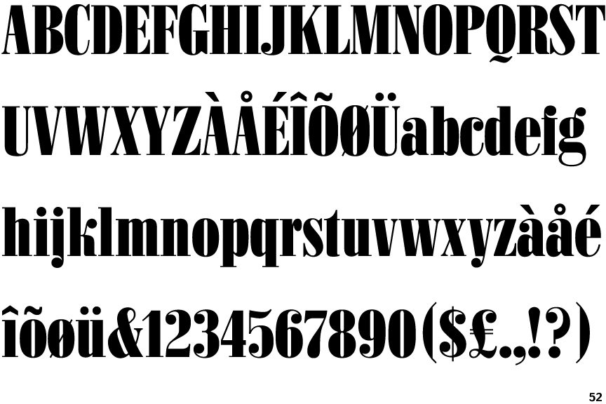 Bodoni Black Condensed