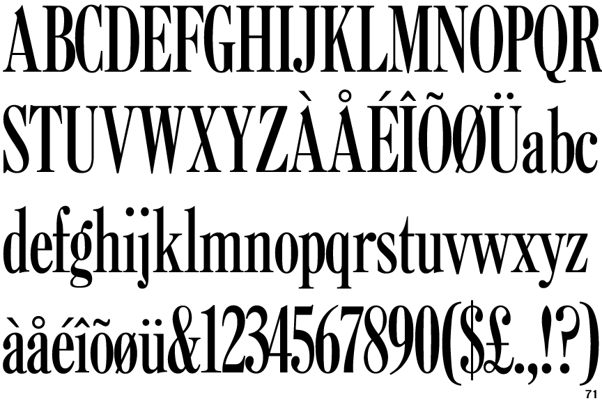 Caslon Extra Condensed