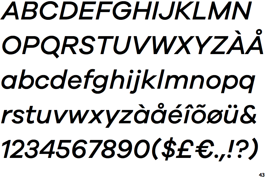 Galano Grotesque Medium Italic