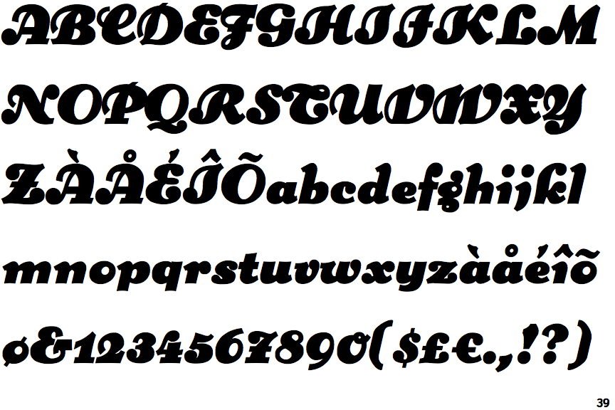 Bernhard Cursive Extra Bold