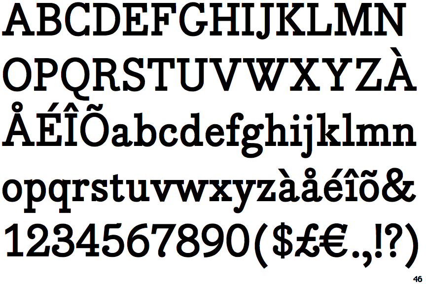 Bodoni Egyptian Bold
