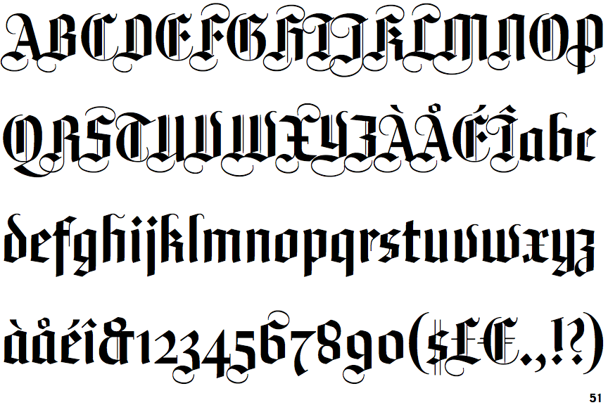 Identifont - Old English (Monotype)