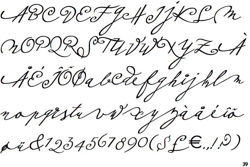 Identifont Plumero Script