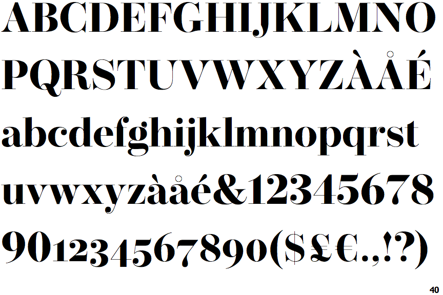 Identifont Operetta 52 Bold