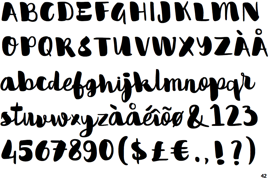 hand script font