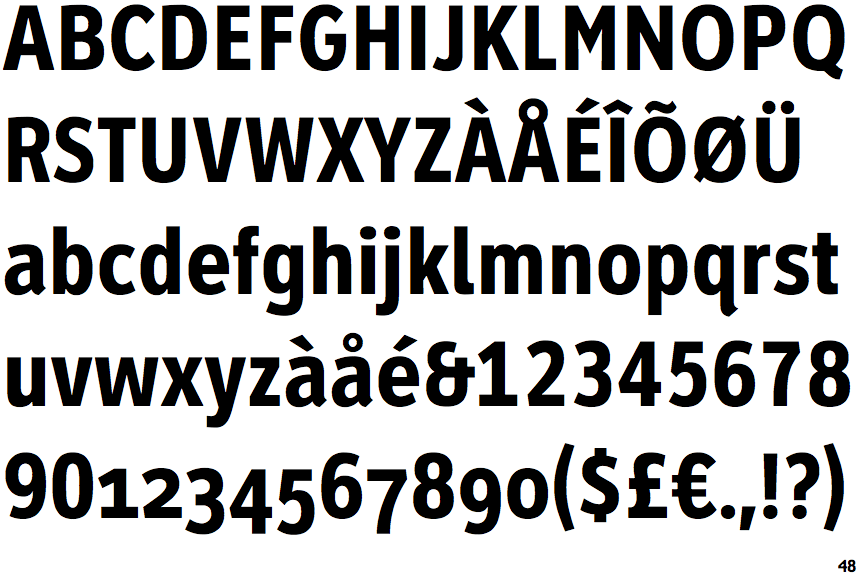 Clearview Text Bold Compressed