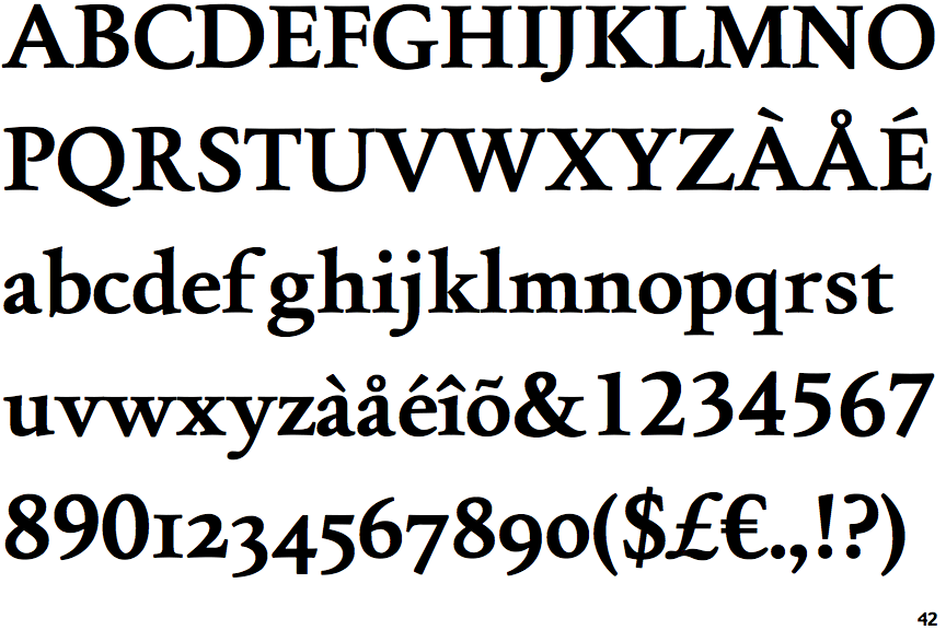 granjon roman font