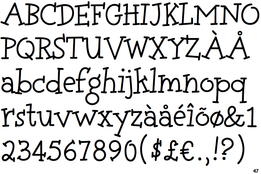 Identifont Tweedledee