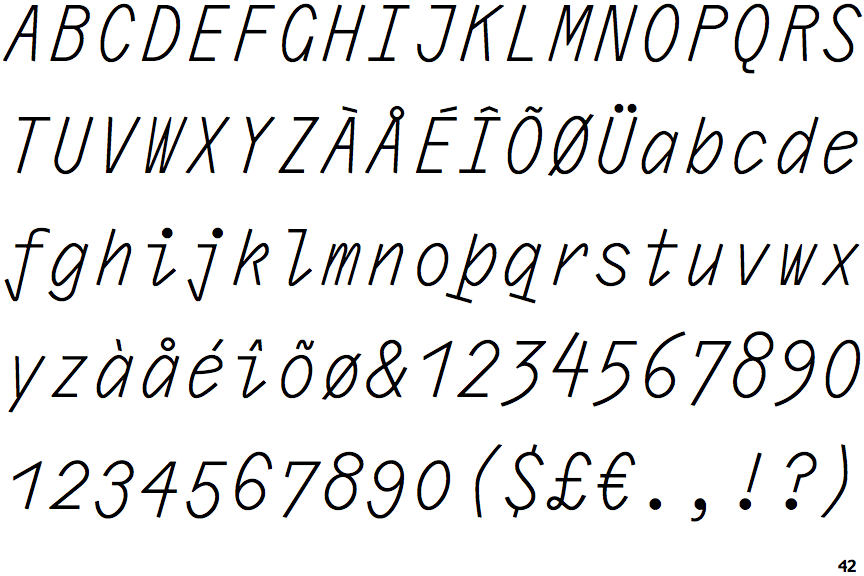 Elma Mono Extra Light Italic