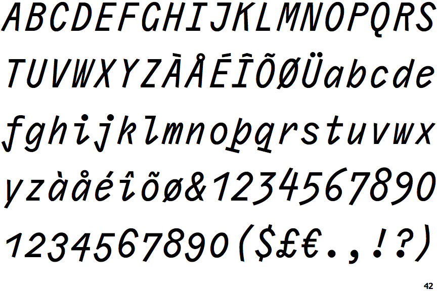 Elma Mono Italic