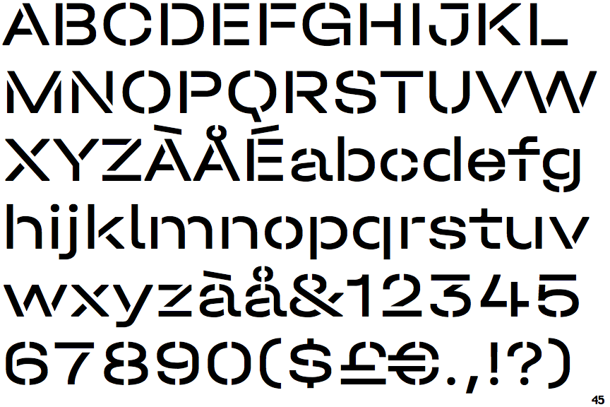 Halvar Stencil Breitschrift Mid Gap