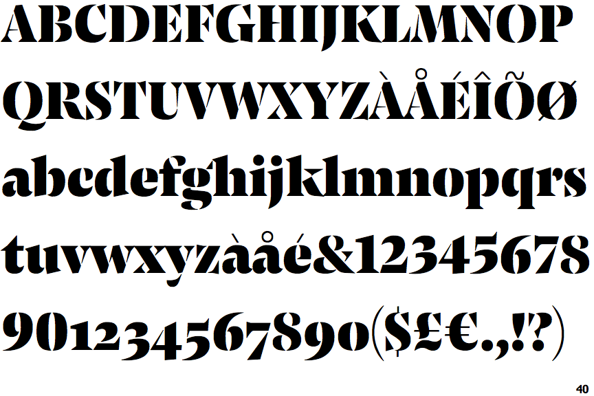 Pensum Stencil Black