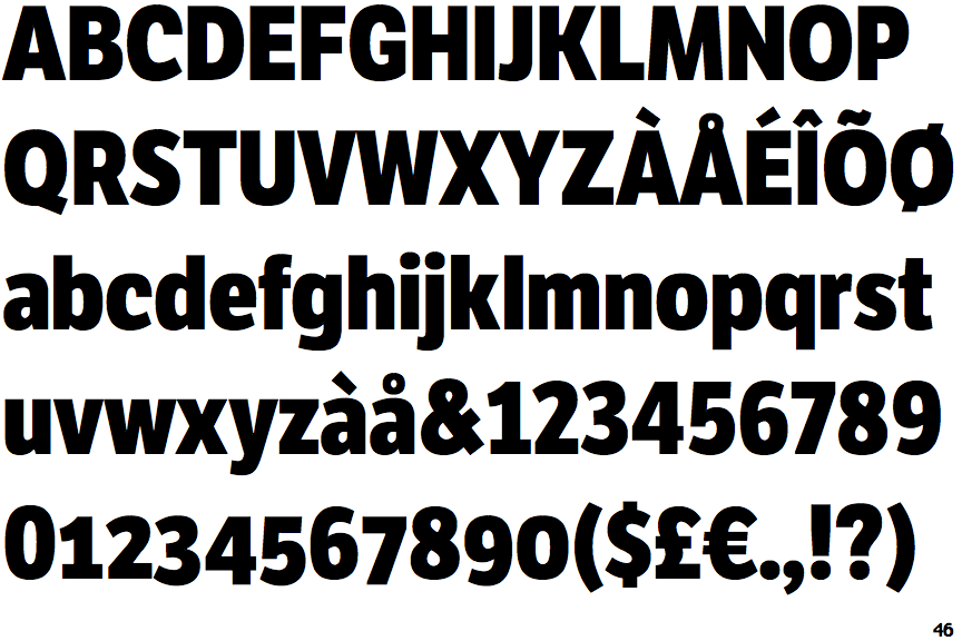 Identifont LFT Etica Condensed Extra Bold