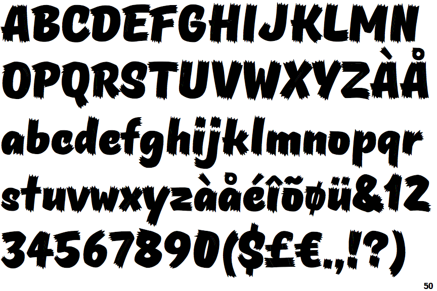 Identifont Pinatas Masters Birds Black