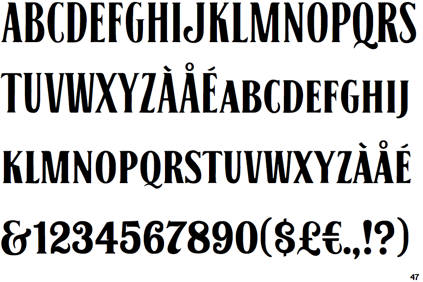 no. seven black font free download