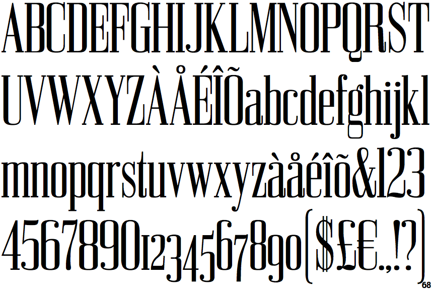 Bodoni Z37 S Compressed