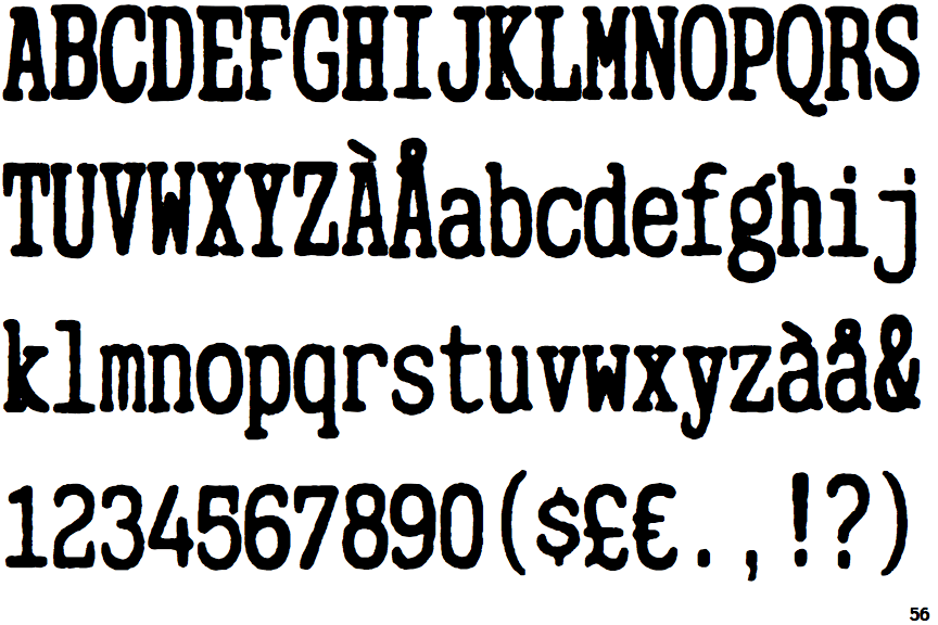 Identifont Mitigate Typewriter Bold