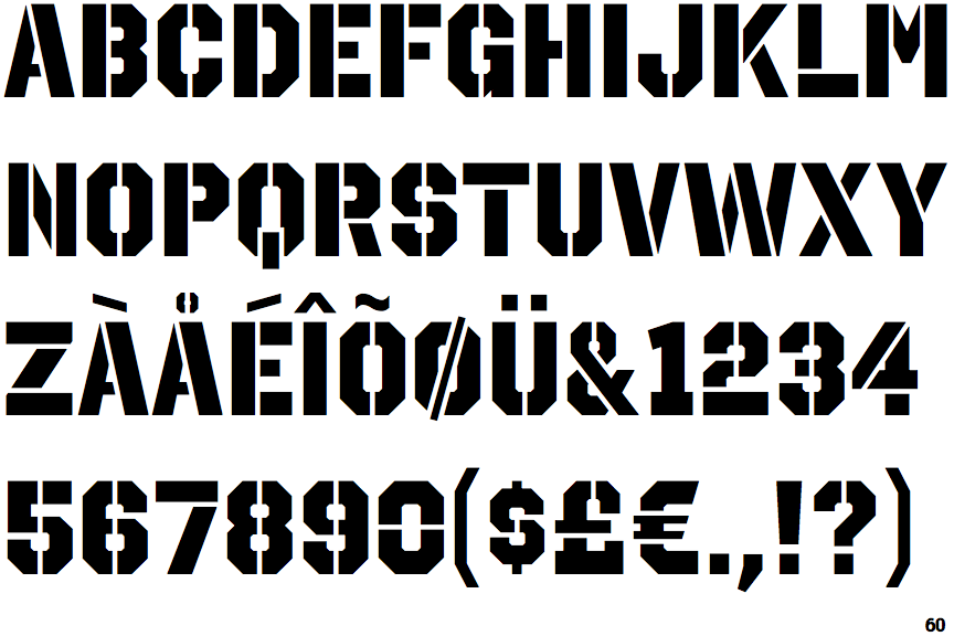 octin stencil bold font
