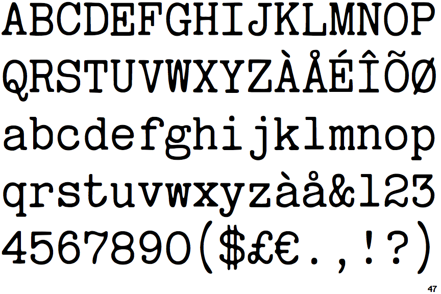 Identifont - Typewriter Spool SFT