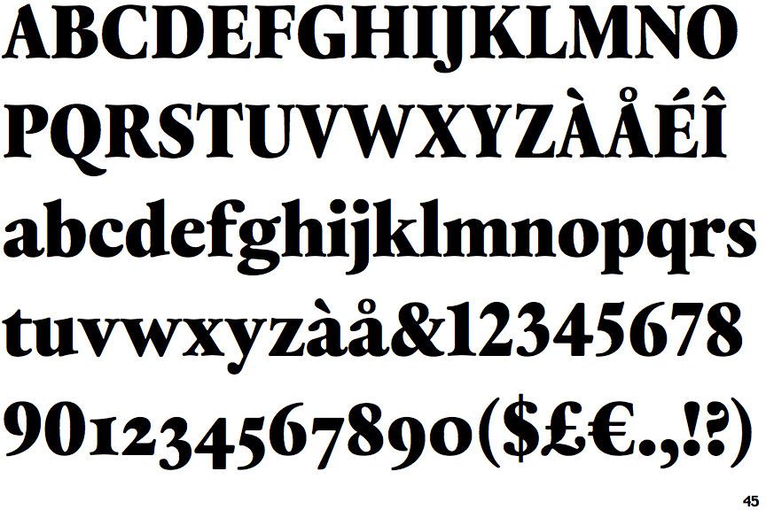 Identifont Thesaurus Black