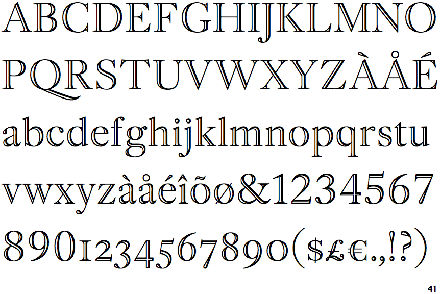 Identifont William Display Engraved