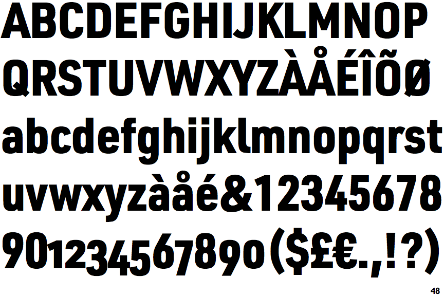 URW DIN Semi Condensed Black
