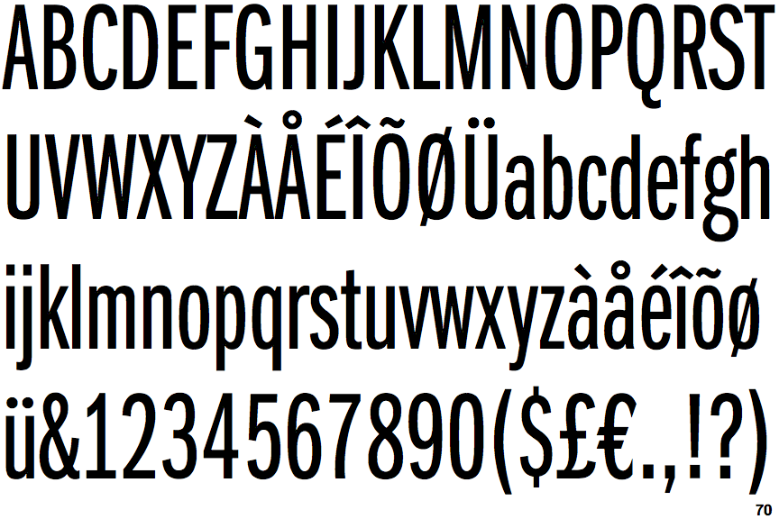 franklin gothic condensed