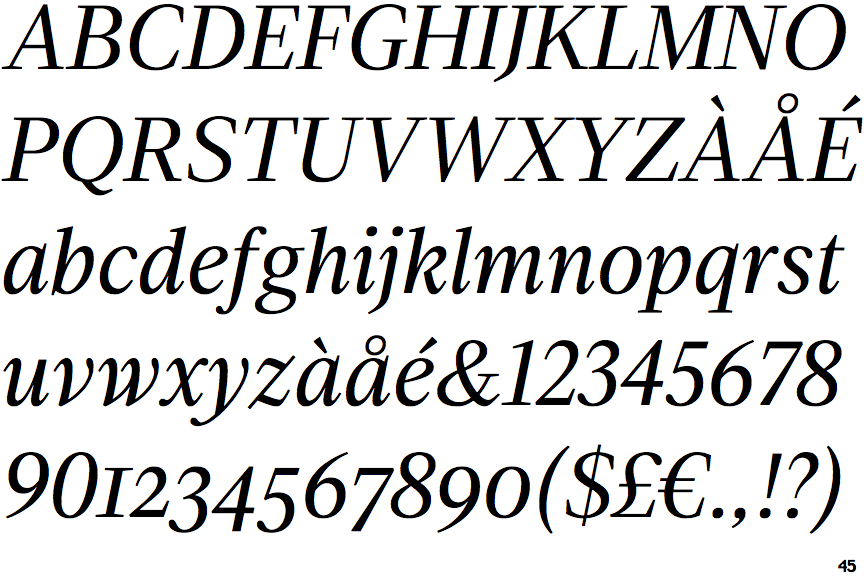 YWFT Lancaster Italic