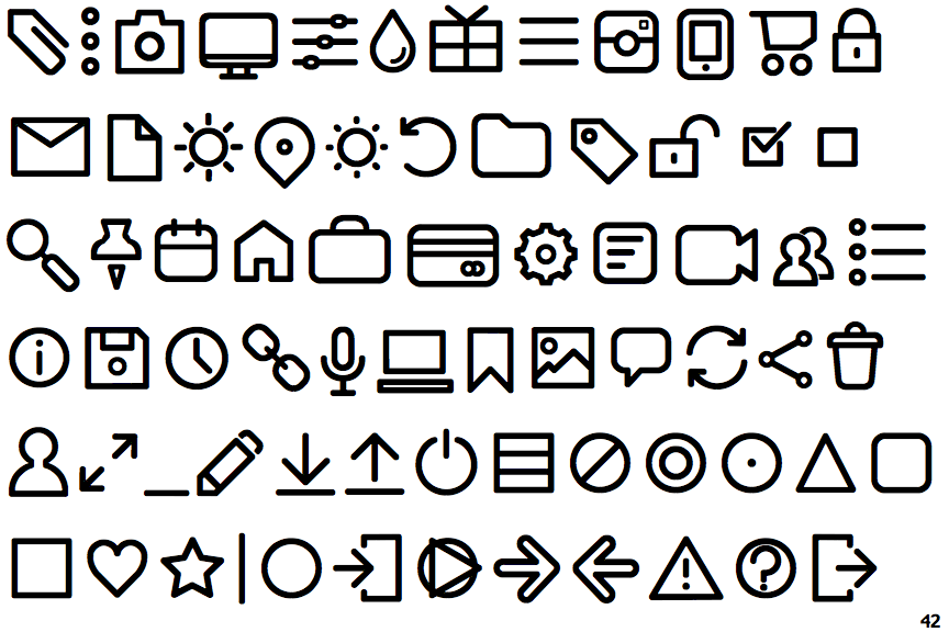 Identifont Antipasto Icons