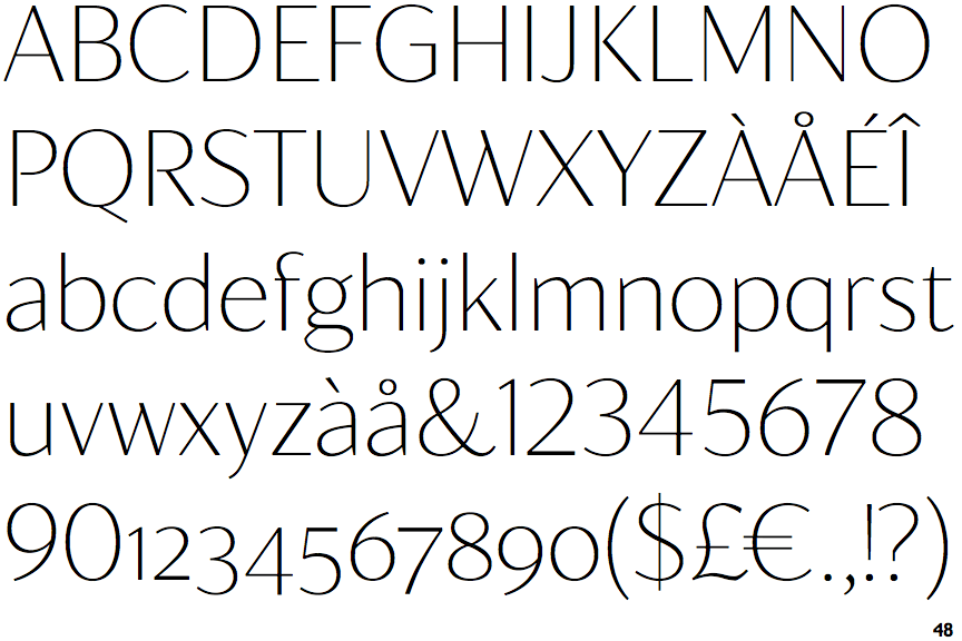 Blacker Sans Text Thin