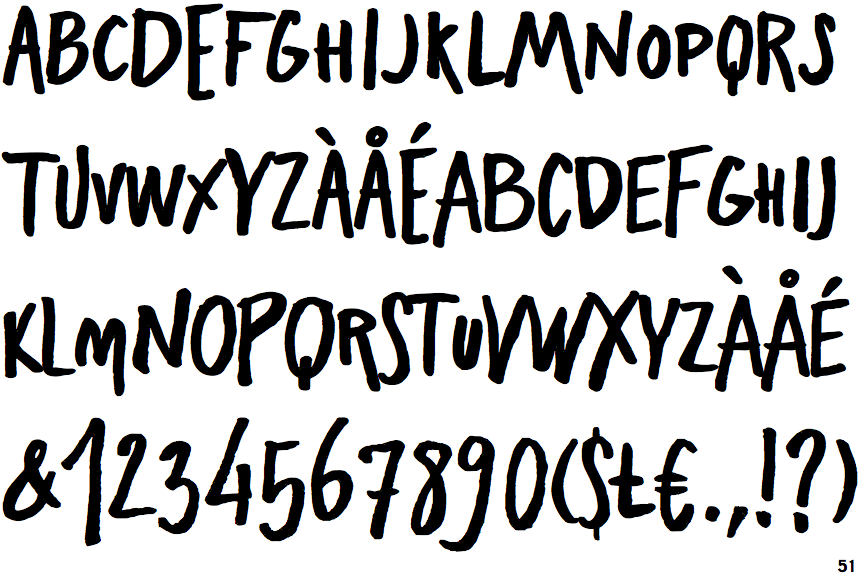 Identifont Freehand Blockletter Bold