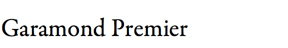 Garamond Premier