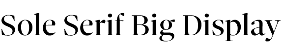 Sole Serif Big Display