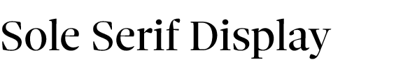 Sole Serif Display