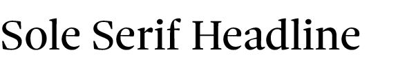 Sole Serif Headline