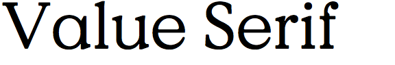 Value Serif