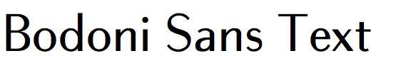 Bodoni Sans Text