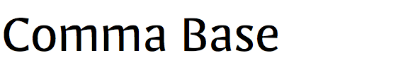 Comma Base