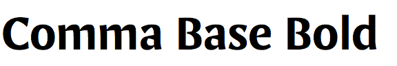 Comma Base Bold