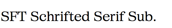 Schrifted Serif Subhead